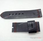 Replica Panerai Watch Bands Replacement Black Leather Strap 26mm